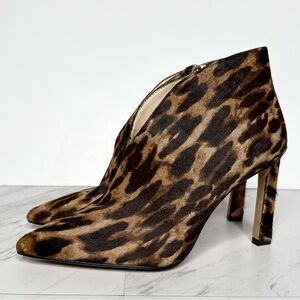 Vince Camuto Sestrind Leopard Print Stiletto Heel Bootie 5 1/2 M